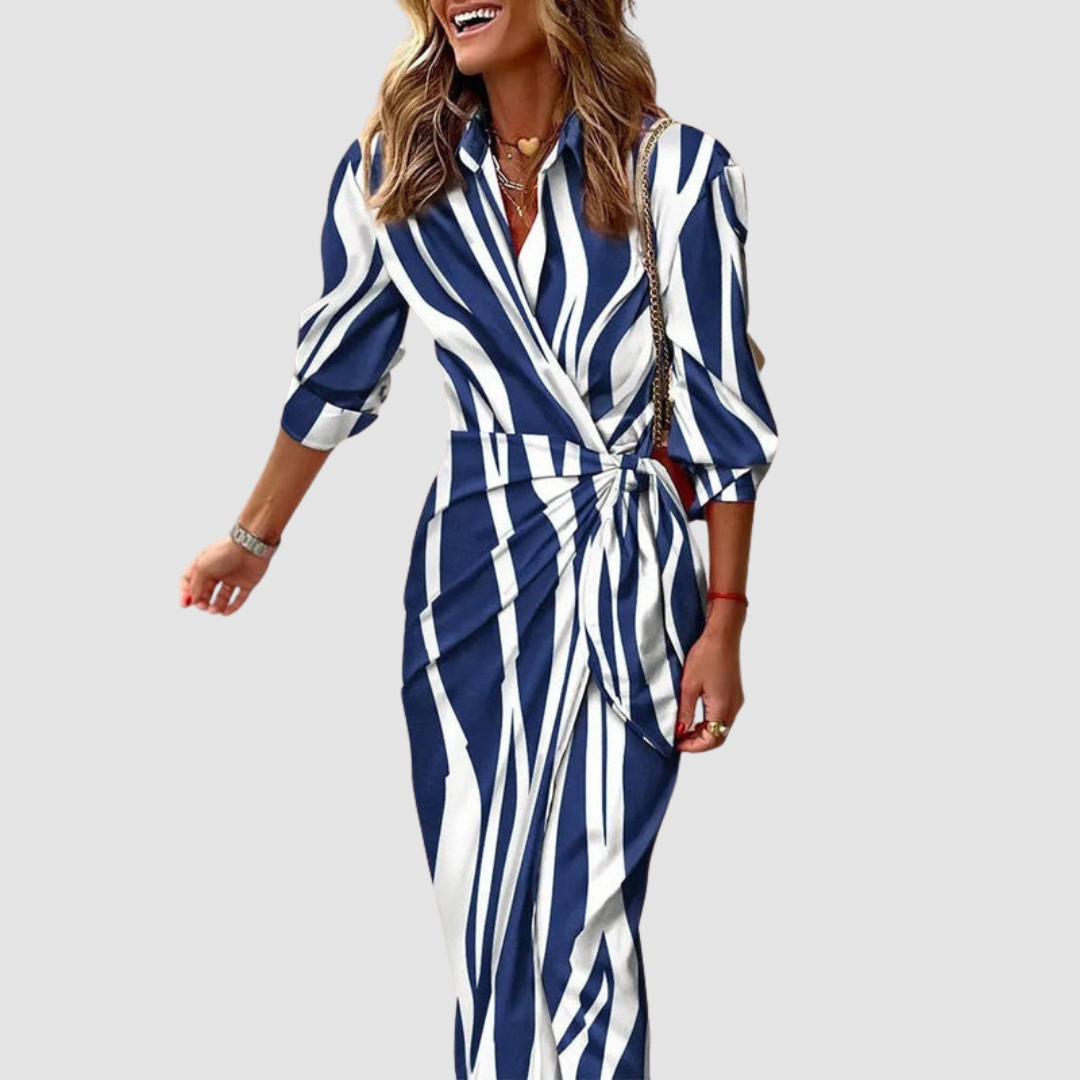 Elegantes Gestreiftes Kleid – Isabels Modehaus (Bild 4)
