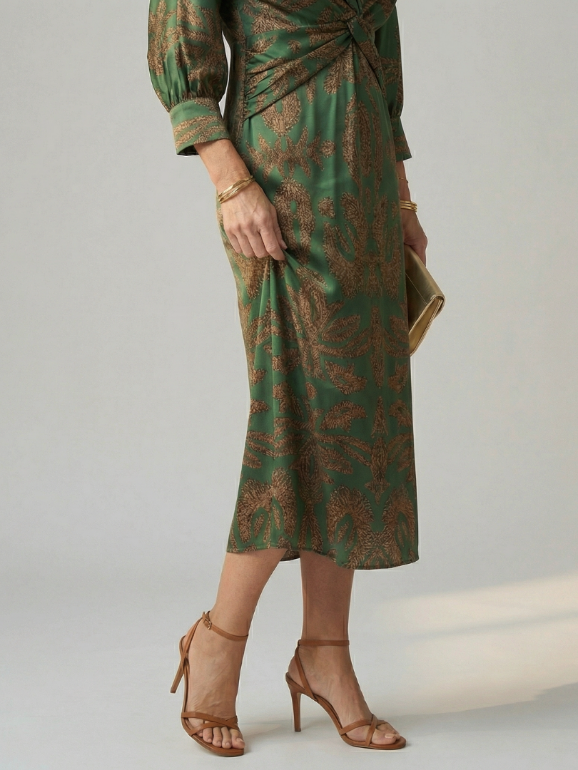 Lune | Natürliches Wickel-Midikleid – Isabels Modehaus (Bild 3)