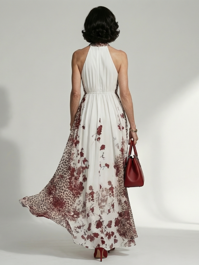 Orlune | Falten Maxi-Kleid in Weiß – Isabels Modehaus (Bild 4)