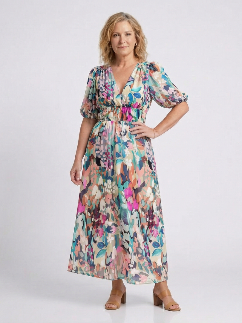 EULALIE | BLUMEN MIDI-KLEID – Isabels Modehaus (Bild 4)