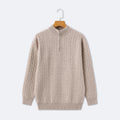 Christian | Eleganter Zopfmuster-Strickpullover mit Halbzip – Isabels Modehaus (Bild 3)