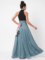 Olympas | Halter Bodice Floral Skirt Maxi Kleid – Isabels Modehaus (Bild 4)