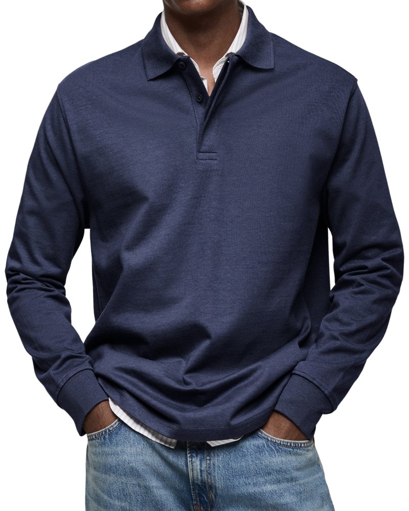 Felix | Luxus Langarm-Poloshirt – Isabels Modehaus (Bild 4)
