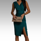 Regalia™ – Elegantes Figurbetontes Kleid mit V-Ausschnitt und Schlitz – Isabels Modehaus (Bild 5)