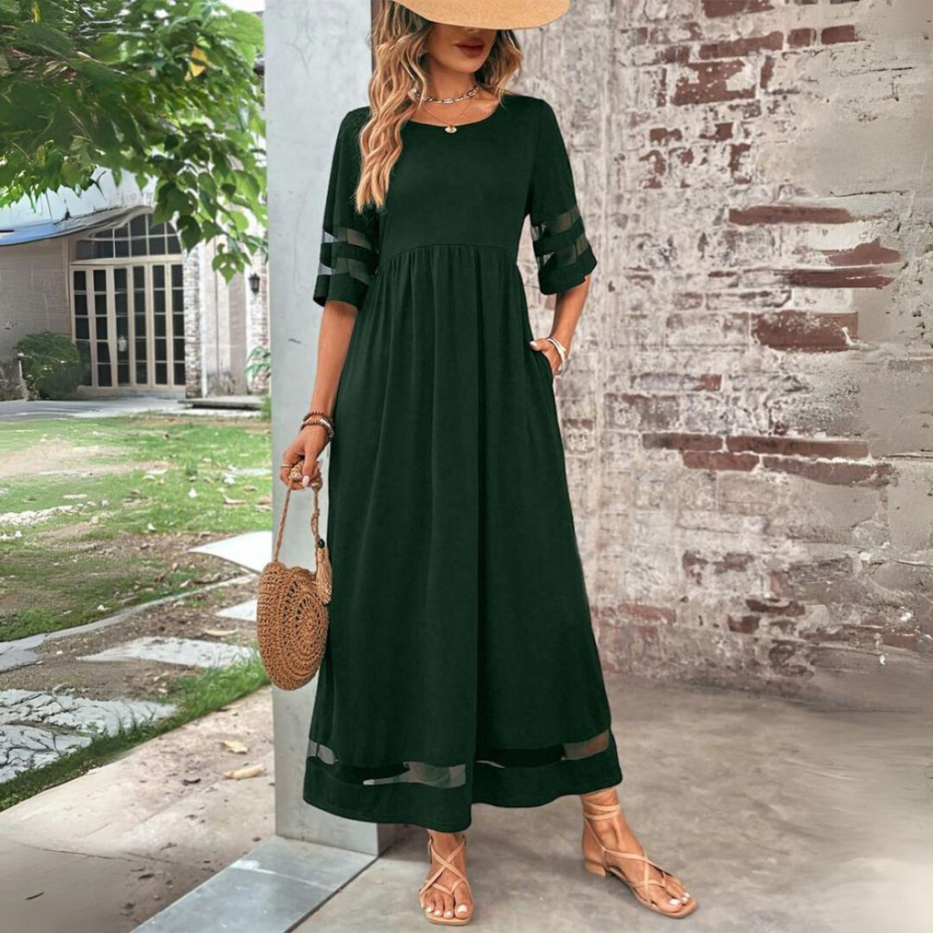 Aubrey™ – Figurbetonendes Midi-Kleid mit Bauchbedeckung – Isabels Modehaus (Bild 6)