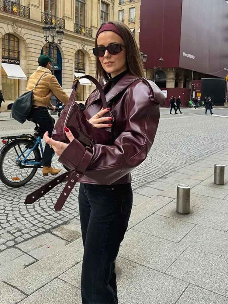 Lina | Stylische Lederjacke – Isabels Modehaus (Bild 3)