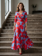 Celine | Midi-Kleid mit Kreuzwickel-Ausschnitt – Isabels Modehaus (Bild 15)
