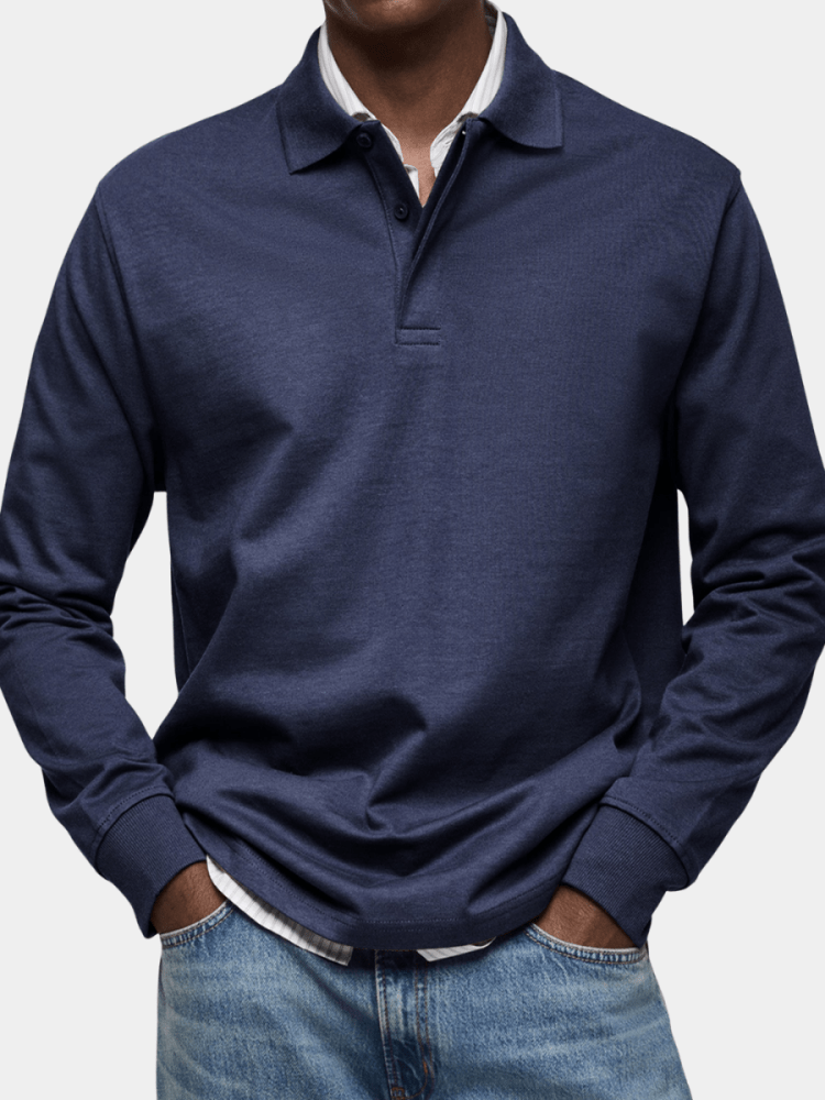 Felix | Luxus Langarm-Poloshirt – Isabels Modehaus (Bild 2)