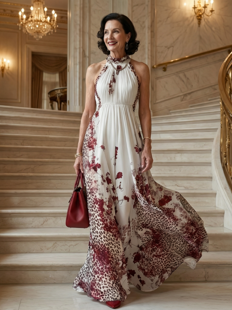 Orlune | Falten Maxi-Kleid in Weiß – Isabels Modehaus (Bild 5)