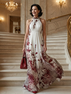 Orlune | Falten Maxi-Kleid in Weiß – Isabels Modehaus (Bild 5)
