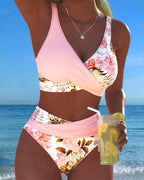 Jolina | Floral Contrast Split Bikini – Isabels Modehaus