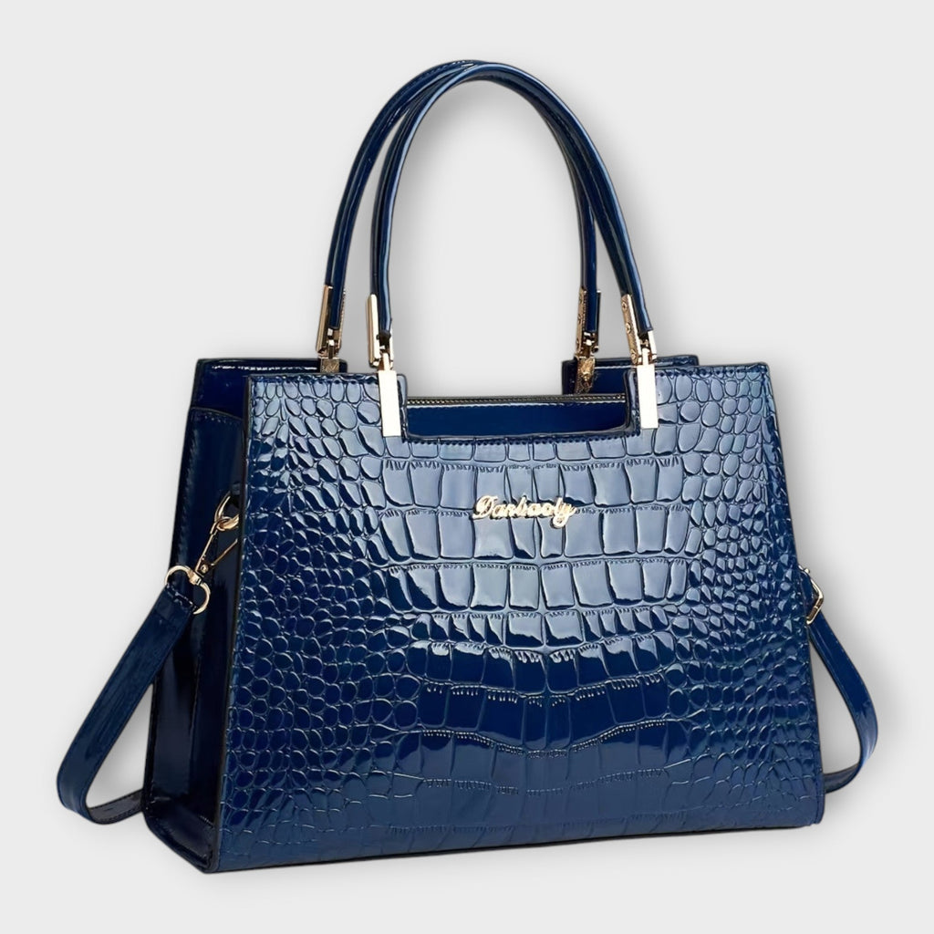 Olivia - Glänzende Krokodilprägung Handtasche – Isabels Modehaus (Bild 7)