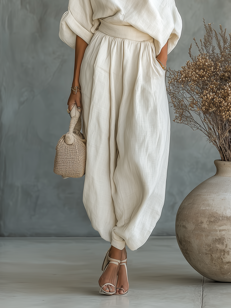 Traudel | Leinen Set Off-Shoulder Hose – Isabels Modehaus (Bild 4)