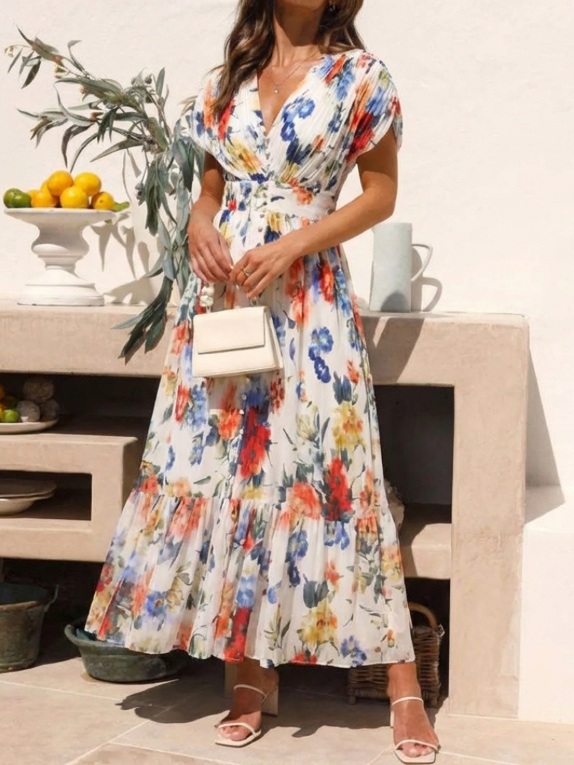 Savannah | Floral Plissierter Midi – Isabels Modehaus (Bild 6)