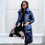 Noelia | Lange, elegante Steppjacke im Bomber-Stil – Isabels Modehaus (Bild 2)