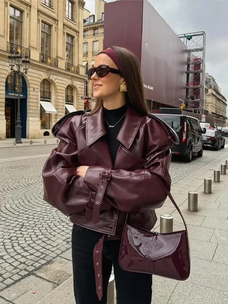 Lina | Stylische Lederjacke – Isabels Modehaus