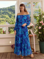 Aspen | Off-Shoulder Floral Maxi – Isabels Modehaus (Bild 6)