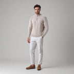 Christian | Eleganter Zopfmuster-Strickpullover mit Halbzip – Isabels Modehaus (Bild 2)