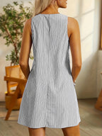 Lona™ – Ärmelloses A-Linien-Kleid mit Knopfdetail – Isabels Modehaus (Bild 9)