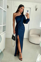 Dorie™ - Asymmetrisches Kleid mit Langem Schlitz – Isabels Modehaus (Bild 6)