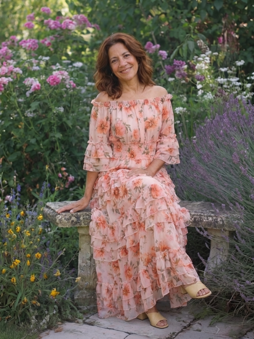 ROSALIE | FLORALER RÜSCHEN-MAXIKLEID – Isabels Modehaus (Bild 8)