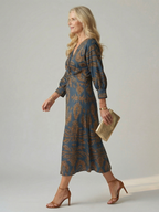 Lune | Natürliches Wickel-Midikleid – Isabels Modehaus (Bild 6)