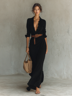 Zenobia | Maxikleid Reverskragen Langarm – Isabels Modehaus (Bild 7)