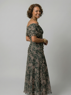 Calen | Off Shoulder Flow Midi Kleid – Isabels Modehaus (Bild 7)