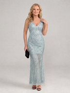 Sirea | Pailletten ärmelloses, transparentes Midi-Kleid – Isabels Modehaus (Bild 5)