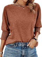 Wilma | Einfache Rundhalsausschnitt Bluse – Isabels Modehaus (Bild 3)