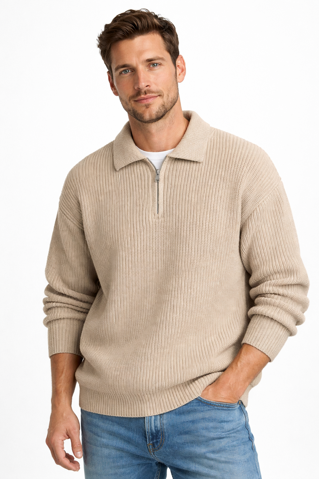 Ruben | Pullover mit Quarter-Zip – Isabels Modehaus