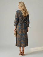 Lune | Natürliches Wickel-Midikleid – Isabels Modehaus (Bild 8)