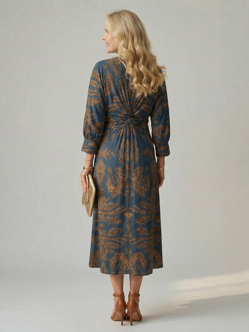 Lune | Natürliches Wickel-Midikleid – Isabels Modehaus (Bild 8)