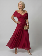 Calen | Off-Shoulder Midi Kleid – Isabels Modehaus (Bild 8)