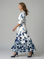 Celine | Midi-Kleid mit Kreuzwickel-Ausschnitt – Isabels Modehaus (Bild 12)