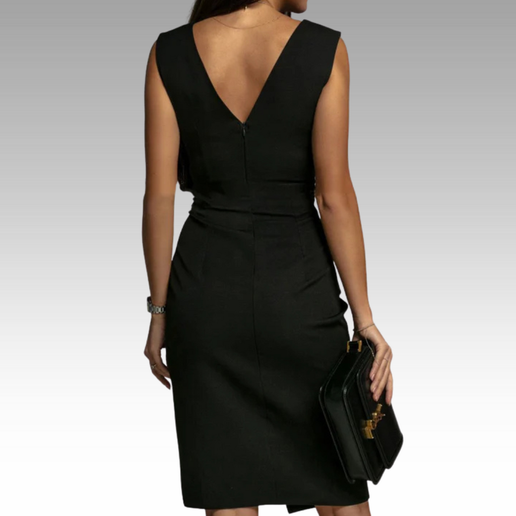 Regalia™ – Elegantes Figurbetontes Kleid mit V-Ausschnitt und Schlitz – Isabels Modehaus (Bild 8)