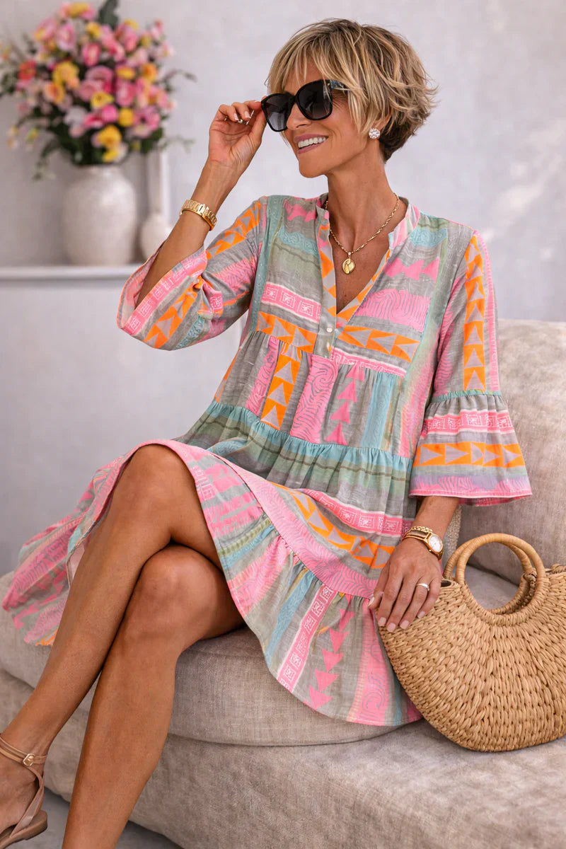 Lebhaftes Midi-Kleid mit Luftigem Komfort – Isabels Modehaus (Bild 3)