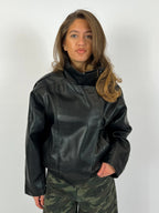 Lauren | Oversized Kunstlederjacke – Isabels Modehaus