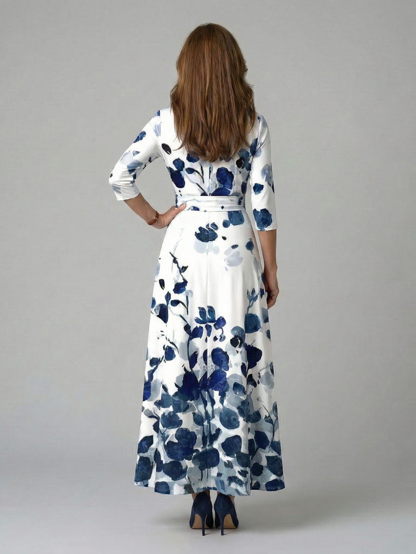 Celine | Midi-Kleid mit Kreuzwickel-Ausschnitt – Isabels Modehaus (Bild 14)