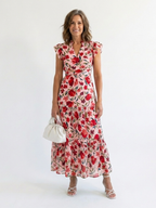 Lila | Elegantes Blumenkleid Midi – Isabels Modehaus (Bild 7)