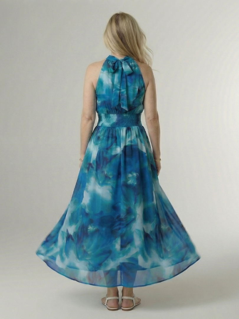 Sylin | Gathered Halter Midi Kleid – Isabels Modehaus (Bild 8)