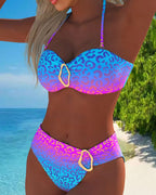 Sofia | Halterneck Leopardprint Gradient Badeanzug – Isabels Modehaus (Bild 2)