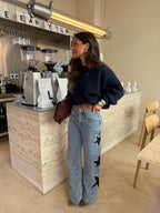 Megan | Wide-Leg-Jeans mit Sternen – Isabels Modehaus (Bild 2)