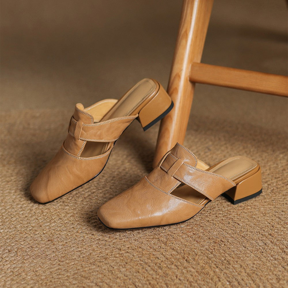 Rosel Leder-Mules mit quadrater Zehenform – Isabels Modehaus (Bild 4)