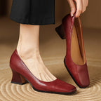Oriel Leder Quadrat Pumps – Isabels Modehaus (Bild 2)
