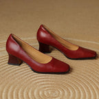 Oriel Leder Quadrat Pumps – Isabels Modehaus (Bild 4)