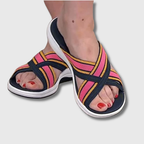 Aerynna | Komfort-Cross-Slide-Sandalen – Isabels Modehaus