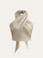Isa | Figurbetontes Neckholder-Top aus Baumwolle & Leinen