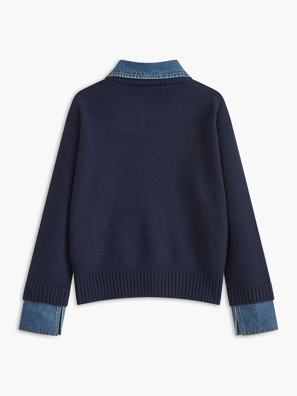 Yasmin | Eleganter 2-in-1 Pullover mit Jeanskragen
