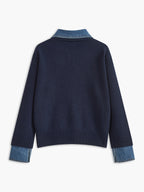 Yasmin | Eleganter 2-in-1 Pullover mit Jeanskragen